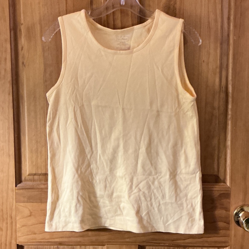 L.L. Bean Women's Light Yellow Tank Top Size Medium - Picture 2 of 5